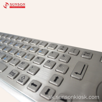 Antivandalská kovová klávesnica s dotykovou podložkou
